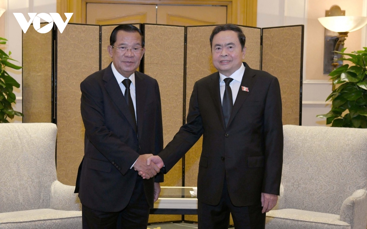 Chủ tịch Quốc hội Trần Thanh Mẫn tiếp Chủ tịch Thượng viện Campuchia Hun Sen 